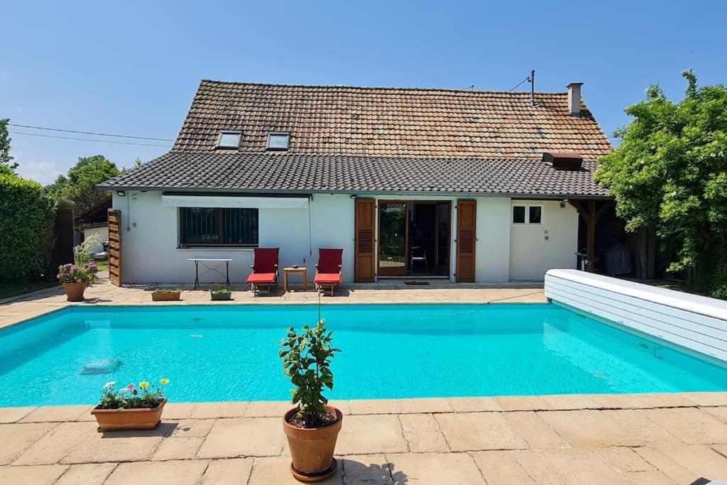 Alsace Bas-Rhin Logis Independant Avec Piscine Privee Apartment Alteckendorf Exterior photo